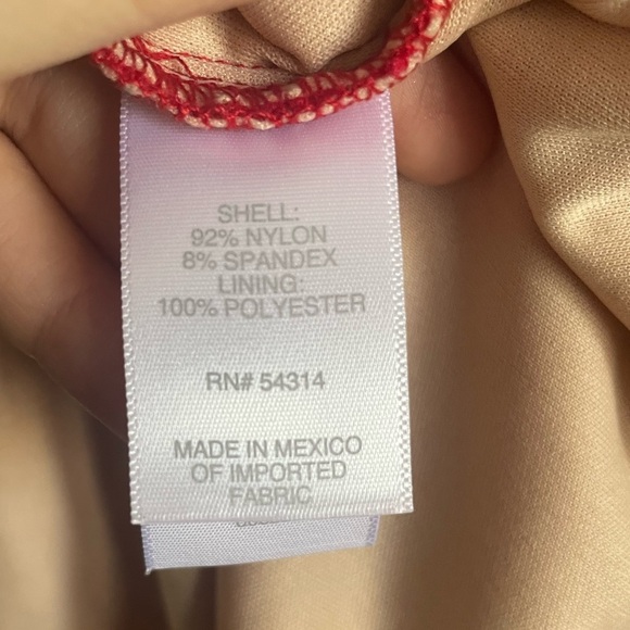 Rebecca B. Red Long Sleeve Lace Dress. Pre-Owned. - Picture 5 of 6